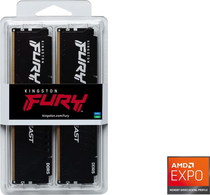 Produktbild Kingston Fury Beast (2 x 16GB, 5600 MHz, DDR5-RAM, DIMM)