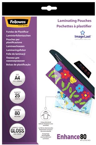 Actual product image Fellowes Enhance 80 (A4, 25 Piece, 80 µm)