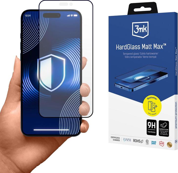 Produktbild 3MK HardGlass Matt Max iPhone 16 6.1" (1 Stück, Apple iPhone 16)