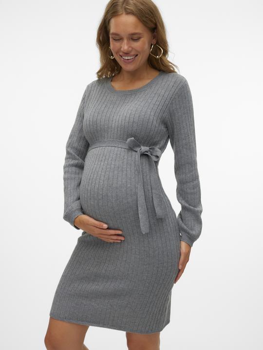 Immagine prodotto Mamalicious Vestibilità regolare Scollo rotondo Polsini a coste Maniche a palloncino Abito corto Abito in maglia (XL)