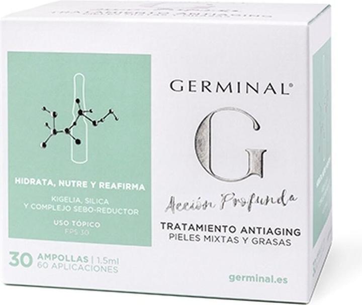 Actual product image Germinal 30 Ampollas Accion Profunda Tratamiento Antiaging Pieles (45 ml)