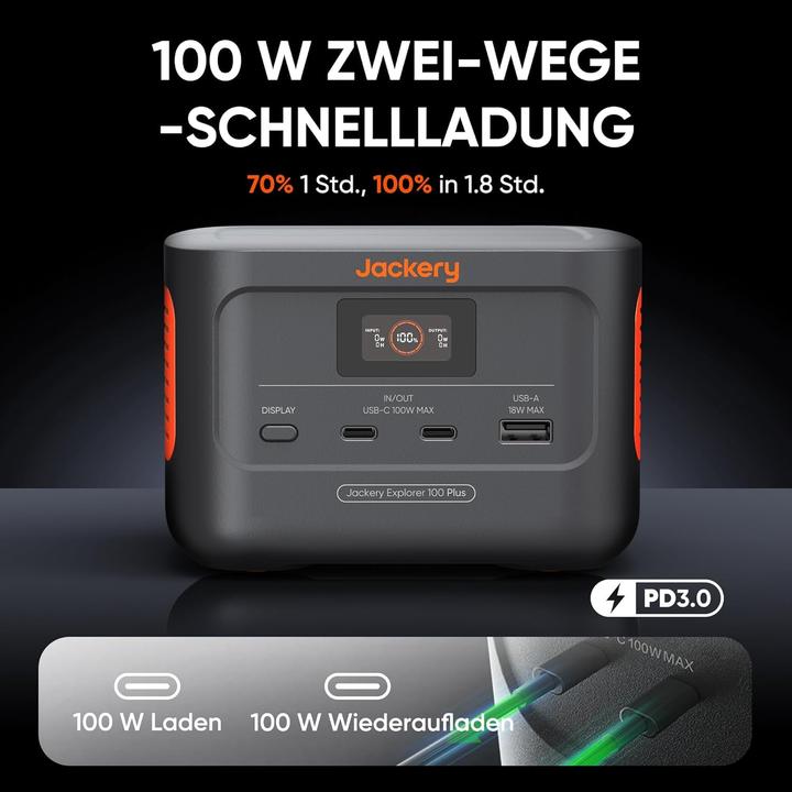 Produktbild Jackery Tragbare Powerstation Explorer 100 Plus (99 Wh)