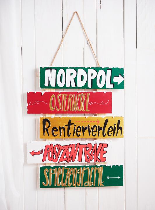 Produktbild VBS Wegweiser-Schild, Kiefernholz (32 x 40 cm)