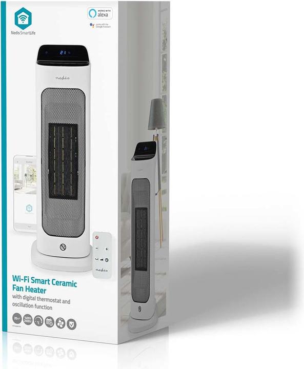 Actual product image Nedis SmartLife ceramic PTC fan heater | Wi-Fi | 2000 W | 2 heat settings | oscillation | display (2000 W)