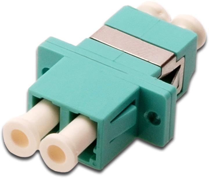 Produktbild Digitus LC / LC Duplex Kupplung Farbe aqua Zirkonia Keramikhülse Kunststoffgehäuse Multimode inkl. Schrauben (Netzwerk Kupplung)
