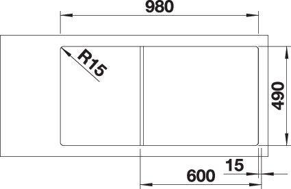 Produktbild Blanco Axia III 6 S (Einbauspüle, 100 cm, 51 cm)