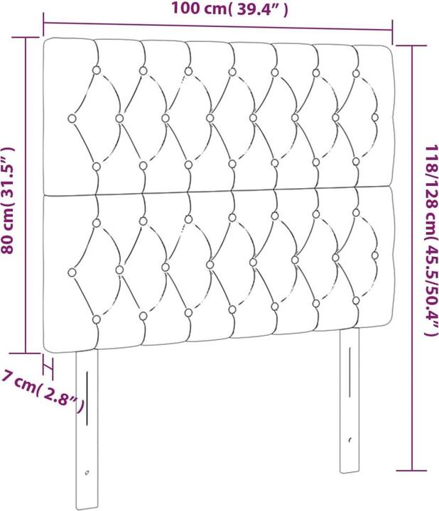 Immagine prodotto VidaXL Fran (100 x 7 x 128 cm)