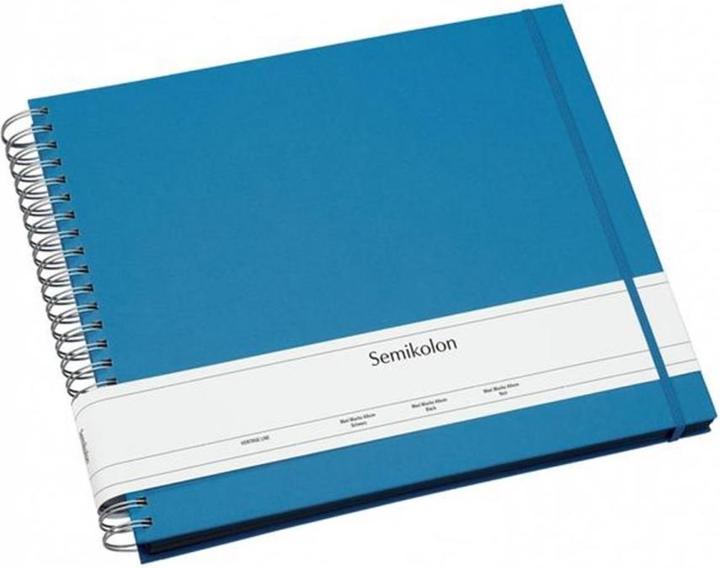 Semikolon Fotoalbum Maxi Mucho 34.5 x 30 cm Blau, Schwarze Seiten (10 x 15 cm, 9 x 13 cm)