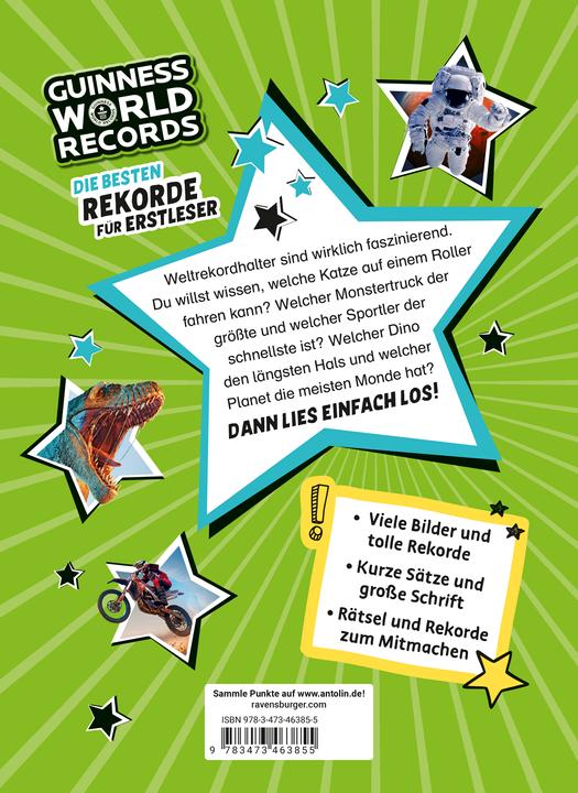 Produktbild Ravensburger Guinness World Records - Die besten Rekorde für Erstleser (Rekordebuch zum Lesenlernen) (Deutsch, 2025)
