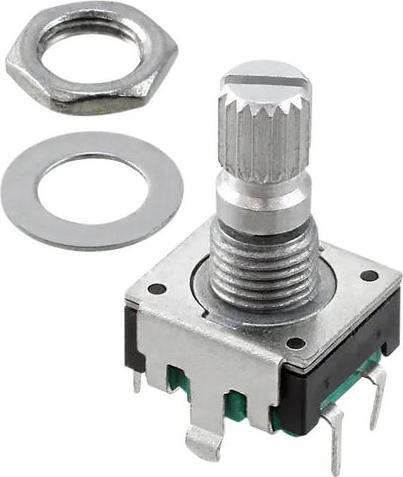 Produktbild Bourns Inkrementale Drehgeber 18 PPR 5V 60min-1 Panelmontage IP40 Printstifte PEC11R