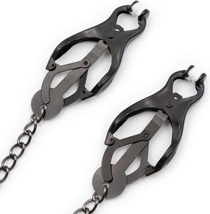 Actual product image Ohmama Dark Chain Japanese Nipple Clamps