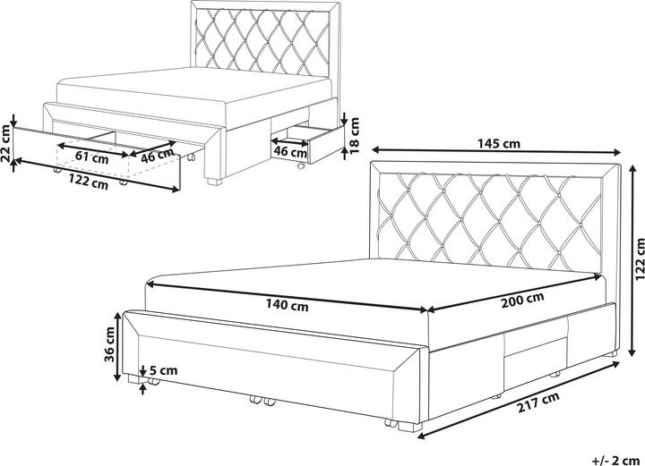 Actual product image Beliani Lievin (140 x 200)