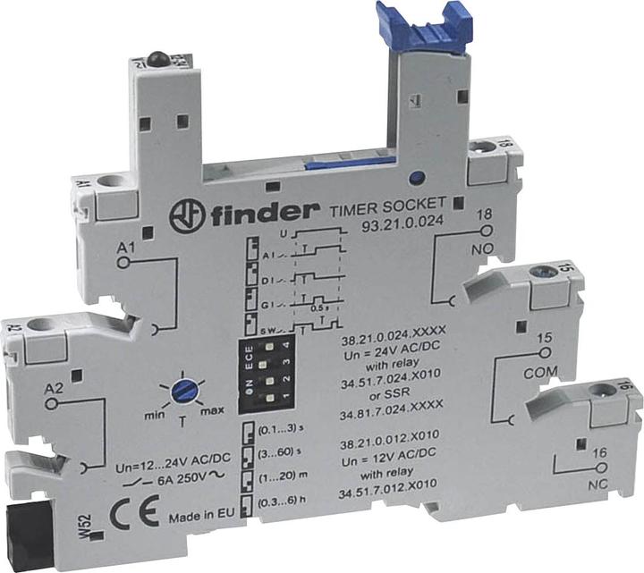 Actual product image Finder Socket Timed, 12-24Vac/dc for 34.51 rly