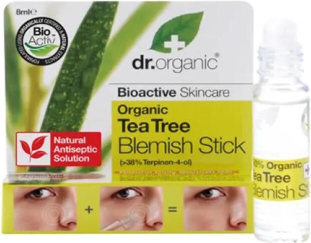 Immagine prodotto Dr. Organic Tea Tree Blemish Stick Roll On 8ml (Talco, 8 ml)
