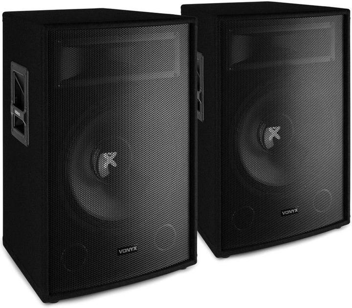 Tracer Speakers - Vonyx SL15 Speaker set - Set of two 15 boxes of 800W for disco parties and DJs