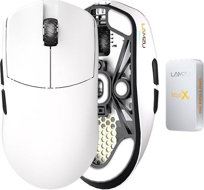 Actual product image Lamzu Maya X gaming mouse 8K Wireless - white