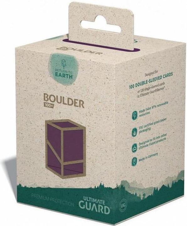 Actual product image Ultimate Guard Card Box Boulder Deck Case Standard Size 100+ Purple