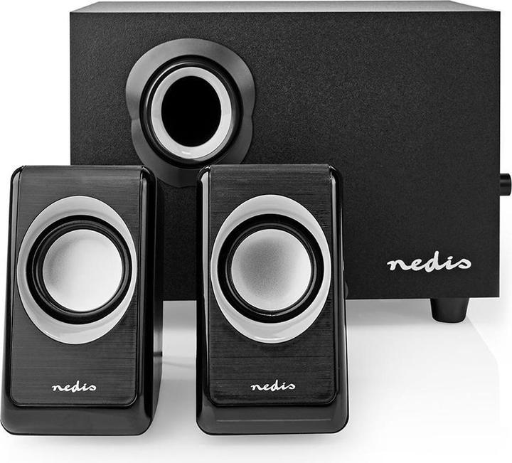 Produktbild Nedis PC-Lautsprecher - Stromversorgung über USB - Subwoofer - Anschlüsse Eingang: 1x 3.5 mm - 2.1 (1 Stk., 16 W)