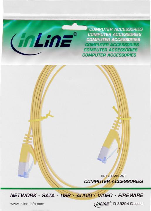 Produktbild InLine Patch-Kabel RJ-45 (M) bis RJ-45 (M) (U/FTP, CAT6a, 2 m)