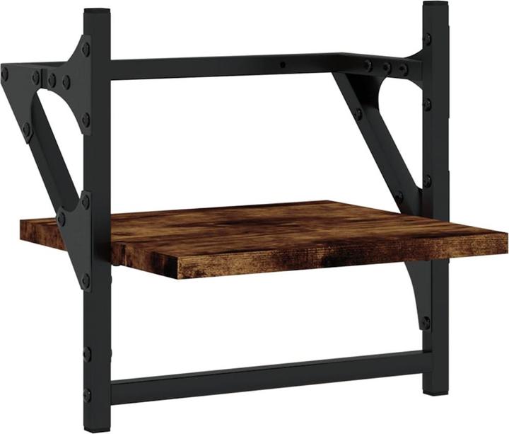 Produktbild VidaXL 6-tlg. Wandregal-Set mit Stangen Räuchereiche (100, 65 x 25 x 30 cm)