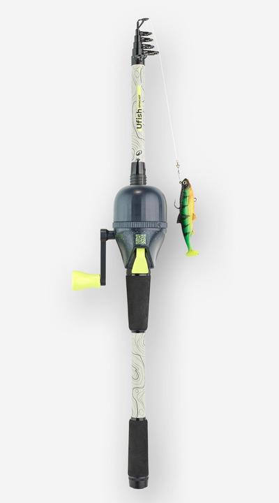Caperlan Angelset Ufish Spincast für Einsteiger (Castingrute, Angelset, 180 cm)