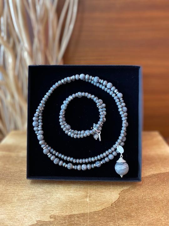 Andreani Schmuckset aus echtem Picasso Jaspis