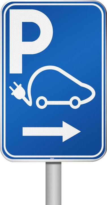 Actual product image Brady Parking sign for electric vehicles - Parking space reserved for charging your electric car -