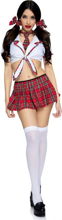 Actual product image Leg Avenue Classic Miss Collegiate costume red/white M/L (M, L)