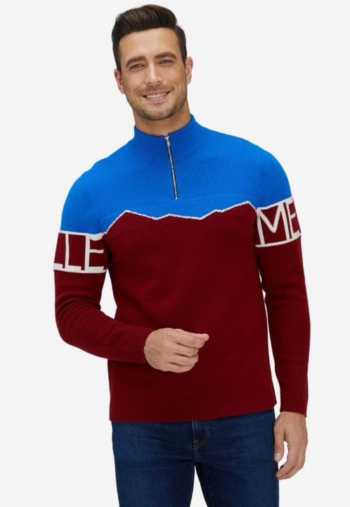 Actual product image Bellemere Pullover Merino Super Fine Mountain Print Sweater (L)