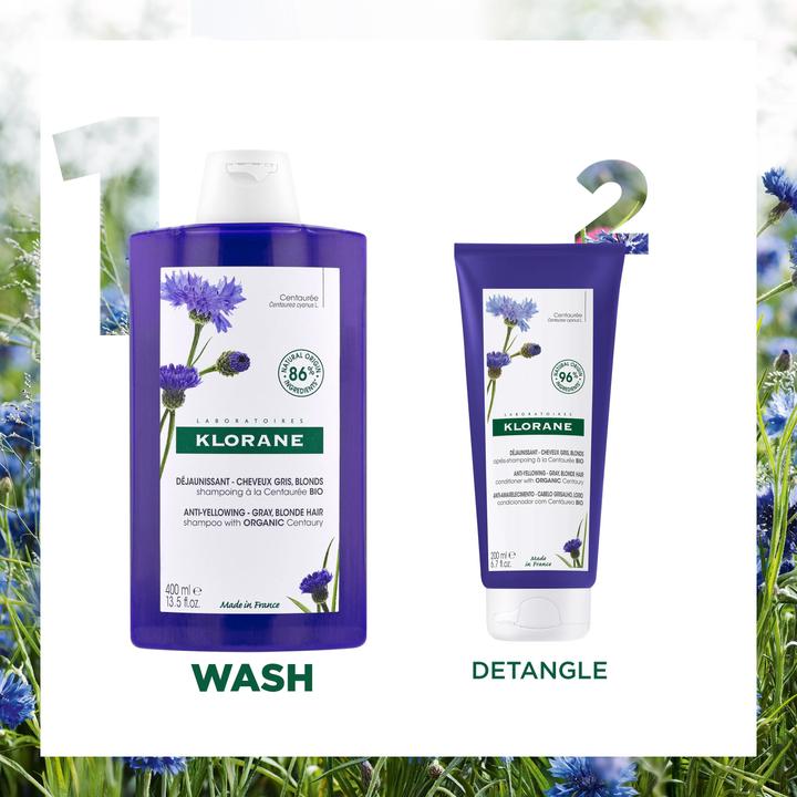 Produktbild Klorane Anti-Gelbstich Shampoo mit BIO-Kornblume (200 ml, Flüssiges Shampoo)