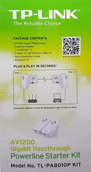 Image du produit TP-Link AV1300 Kit de démarrage pour courant porteur Gigabit Passthrough (1200 Mbit/s)