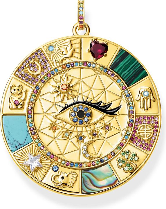 Thomas Sabo Anhänger Amulett magische Glückssymbole (Sterling Silber 925, Emaille)
