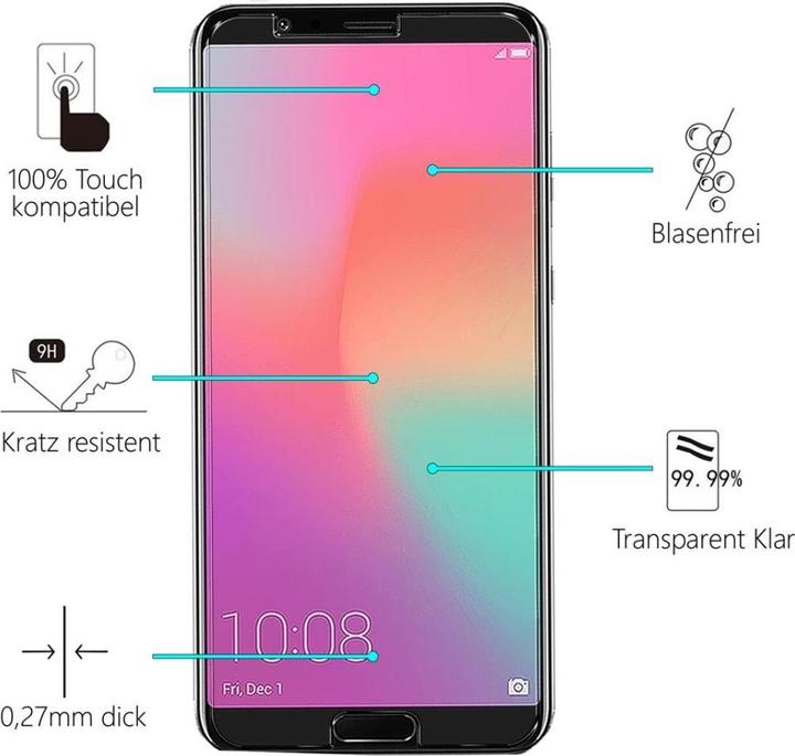Image du produit Screenguard Honor View 10 Protection en verre blindé Case Friendly Design (1 pièce(s), Vue d'honneur 10)