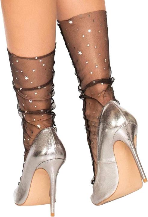 Image du produit JTI Chaussettes en filet avec étoiles - Noir (Une unité par pack, Taille unique)