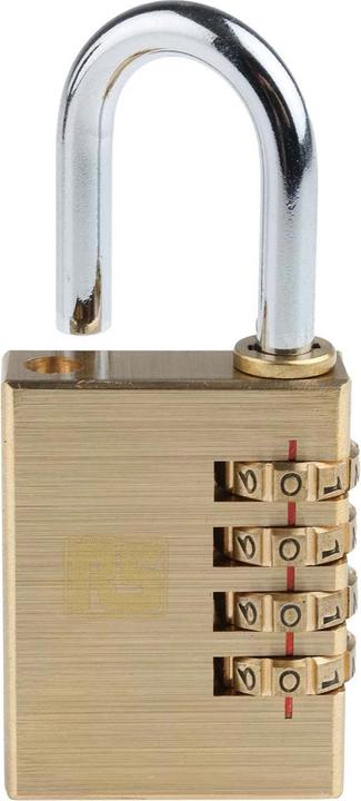 Actual product image Rs Pro Brass Combination Padlock 40mm