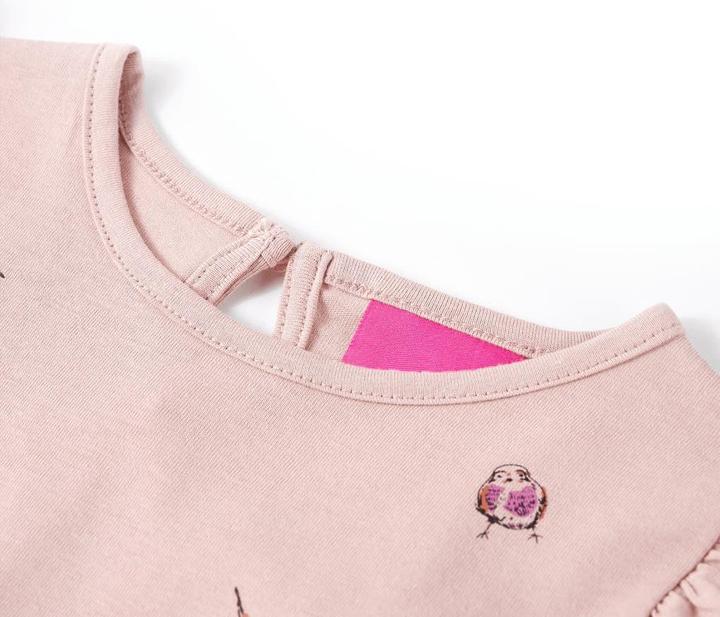 Image du produit VidaXL T-shirt manches longues enfant Rose 140,Matière : 100 % coton,Couleur (140)