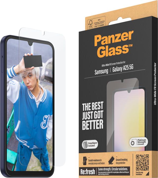 Actual product image PanzerGlass Ultra-Wide Fit (1 Piece, Samsung Galaxy A25)