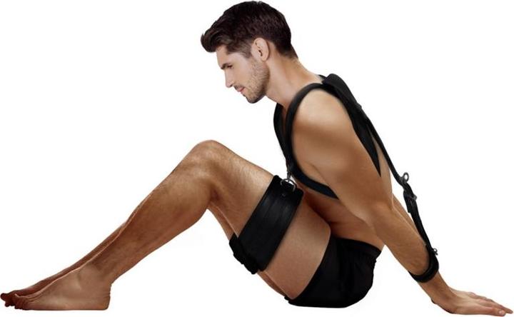 Actual product image Ouch! Body Harness with Thigh and Hand Cuffs