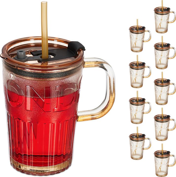 Relaxdays 10x Trinkgläser (0.35 l, 10 x)