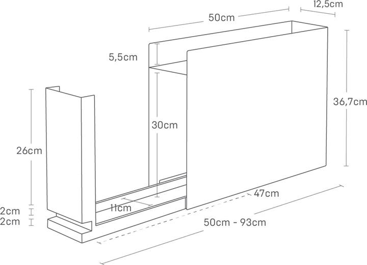 Actual product image Yamazaki Spice rack with drawer TOWER