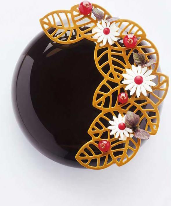 Image du produit Pavoni Moule en silicone pour bricelets Demi-Lune Feuilles