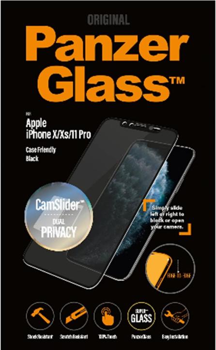 Produktbild PanzerGlass Privacy CamSlider (1 Stück, Apple iPhone X, Realme 11 Pro+)