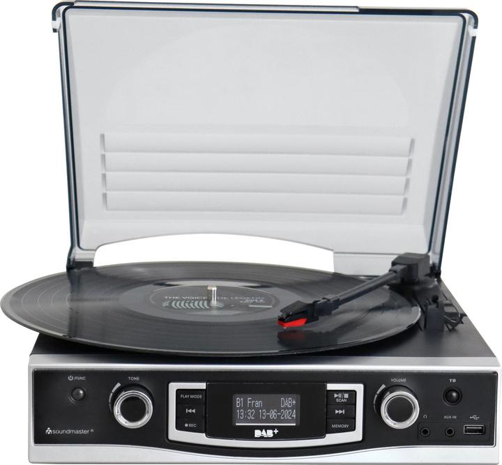 Produktbild Soundmaster Plattenspieler PL590SW Schwarz (Halbautomatisch)