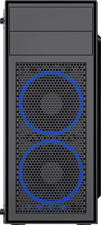 Produktbild Gembird CCC-FC-M100B Gaming-Computergehäuse Fornax M100B blaue Lüfter (ATX)