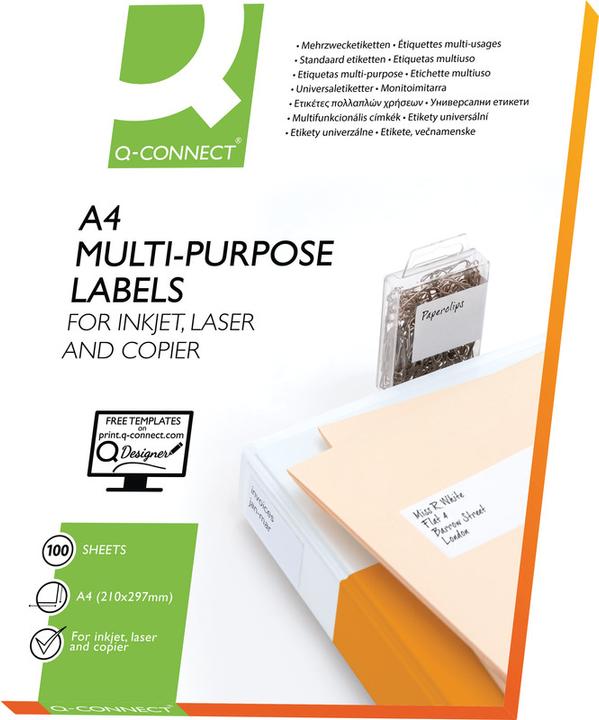 Image du produit Q-Connect Etiquettes 210x148.5mm