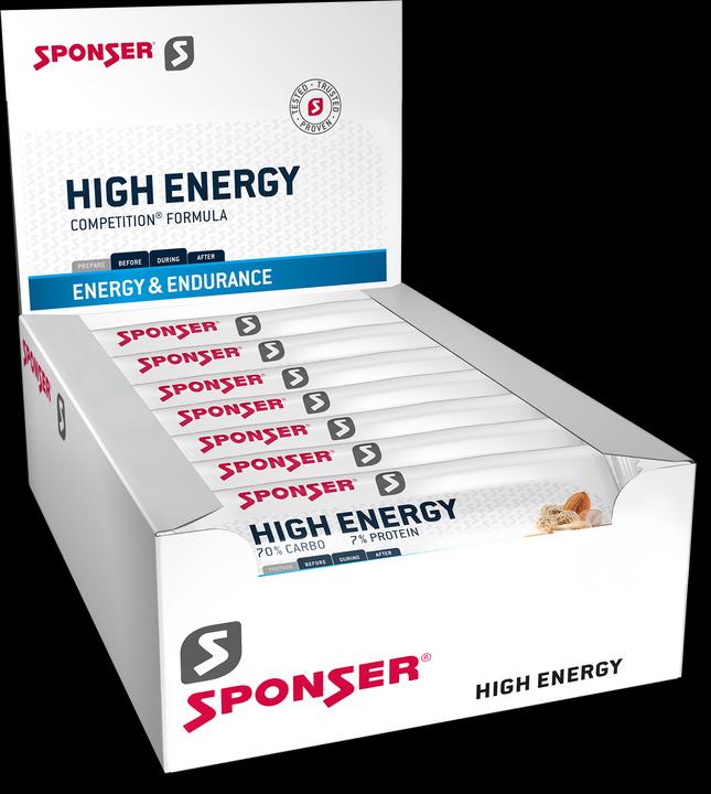 Produktbild Sponser High Energy Bar (Nuss, Salzig, 30 Stk., 1350 g)