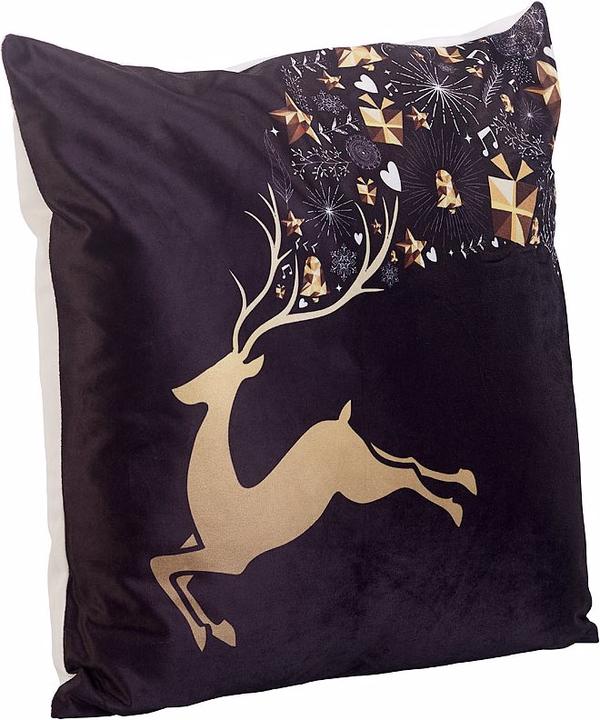 Image du produit Infactory Coussin de Noël décoratif "Renne" avec LED, à piles, 45 x 45 cm (45 x 45 x 7 cm)