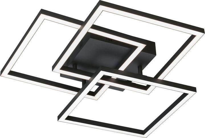 Produktbild Fischer & Honsel Honsel Seth LED Deckenleuchte 28,2W Tunable white steuerbar dimmbar sandschwarz + Fernbedi