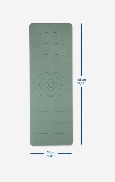 Actual product image Kimjaly Yogamatte extrem rutschfest 185 cm × 65 cm × 4 mm - dunkelgrün (4 mm)
