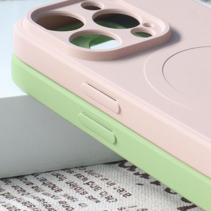 Produktbild Hurtel MagSafe Compatible Silicone Case for iPhone 15 Pro Max Silicone Case - Pink (Apple iPhone 15 Pro Max)